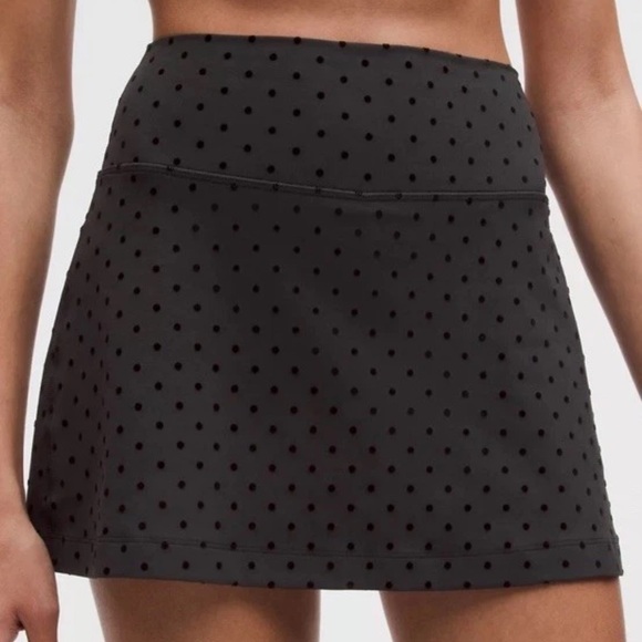 lululemon athletica Dresses & Skirts - lululemon Align™ High-Rise Skirt Flocked polka dot. Size 6 Black NWT